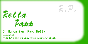 rella papp business card